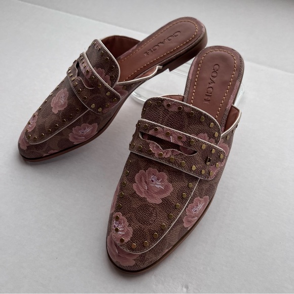 New Coach Fiona Mules Loafer Floral - Picture 4 of 6
